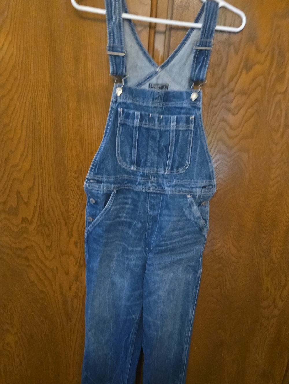 Abercrombie & Fitch Dark Blue Denim Overalls